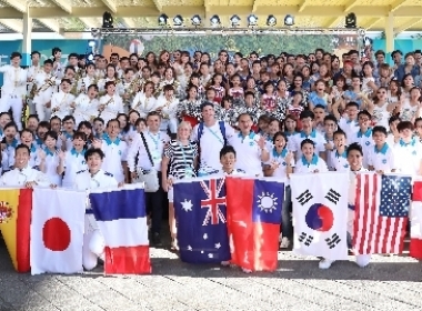 FISU와 CGM대만기독교복음선교회 공연팀 단체 사진(CGM일출예술단)